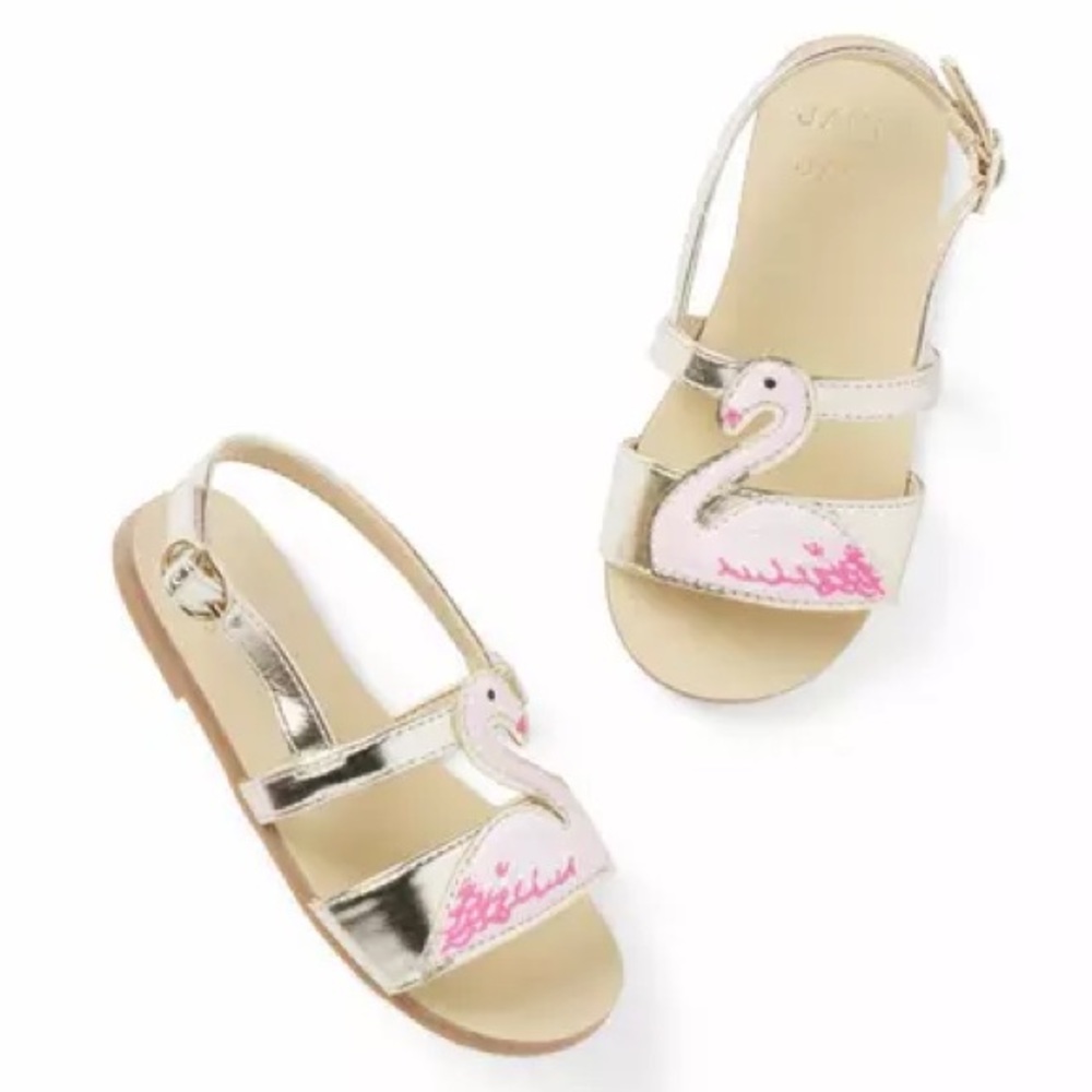 JANIE and JACK FLAMINGO METALLIC SANDAL